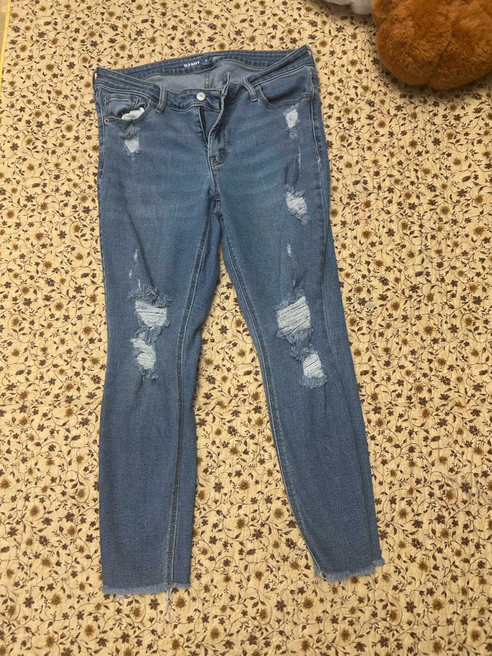 Old Navy Blue Ripped Skinny Jeans for Women